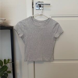 Hollister Baby Tee Heather Grey